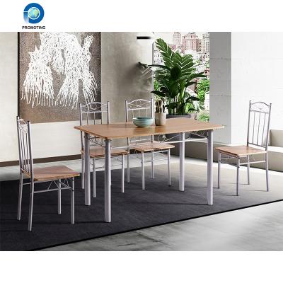 China Cheap Good Quality Metal Convertible Wood Top Frame Dining Furniture Restaurant Table Iron Metal Legs Luxury Dining Tables Design for sale