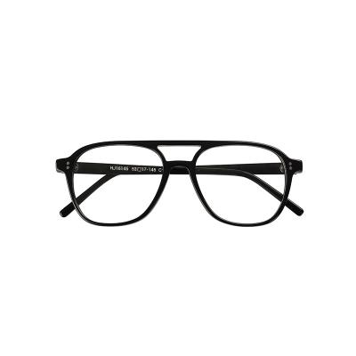 China Popular Oversized Light Blue Double Glasses Eyeglasses Bridge Frame Friendly Acetate Lenses for sale