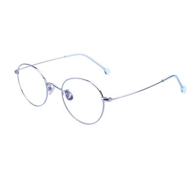 China Latest Trend Popular Women Optical Spectacle Designers Light Blue Glass Metal Frames for sale