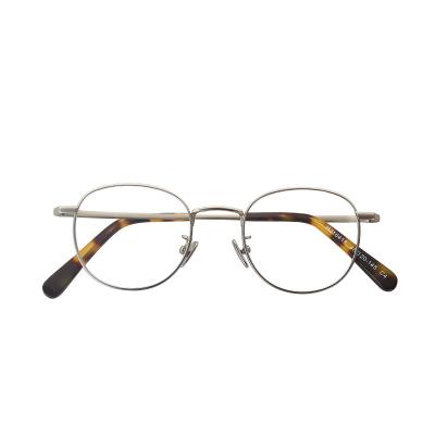 China High Quality Modern-Optic-Glass Metal Glass Frames-Popular Matte Silver Round Frames for sale