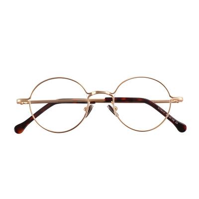 China New Popular Fashionable Eyewear Manufacturers Round Metal Glass Eyeglass Optical Frame for sale