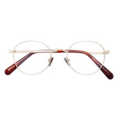 China 2022 New Popular Glasses Metal Frames Men Women Round Eye Glasses Fashion Computer Optical Eyewear for sale