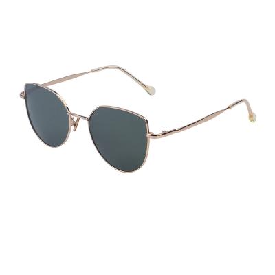 China Retro Fashion Sunglasses Custom Glass Men's Eco-Friendly Gold Metal Sunglasses Classic Sun Lenses for sale