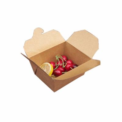 China Food Grade Disposable Kraft Paper Take Out Fried Chicken Box Food Delivery Packaging for sale