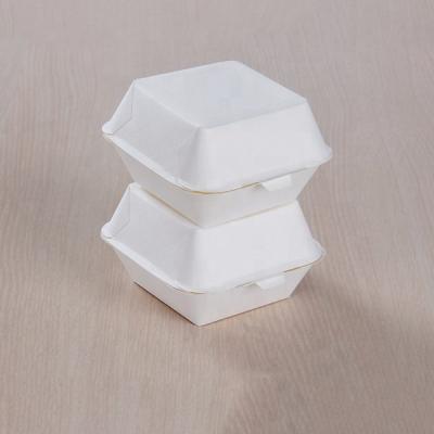 China Recycled Materials Hamburger Box Hamburger Biodegradable Paper Packaging for sale