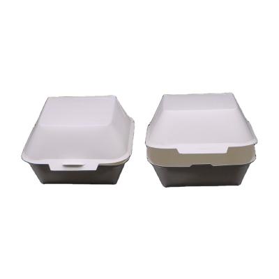 China Disposable White Paper Burger Container Disposable Box for sale