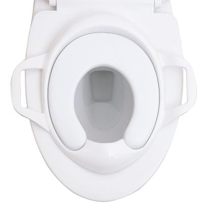 China Plastic Hot Selling Toilet Seat For Baby With Cushion Handle Baby Toilet Potty Training Seat Chair for sale