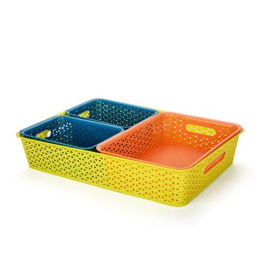 China No Home Office Organizer PP Storage Container Plastic Storage Basket and for sale