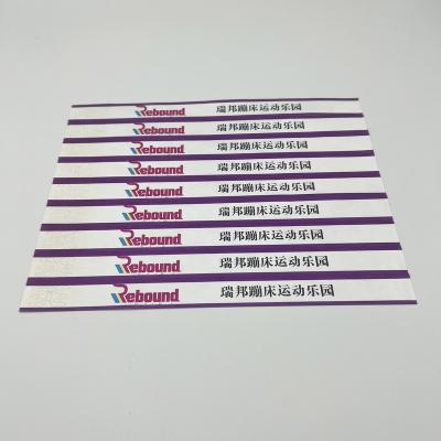 China Tyvek Paper Use Time One Time Wristbands Club Water Proof Tyvek Disposable Printable Paper Tickets Customized Factory for sale