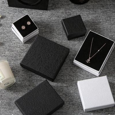 China Present Materials Kraft Paper Jewelry Box Ring Earring Pendant Protection Packaging Christmas Recycled Paper Gift Box For Women Can Custom Logo for sale