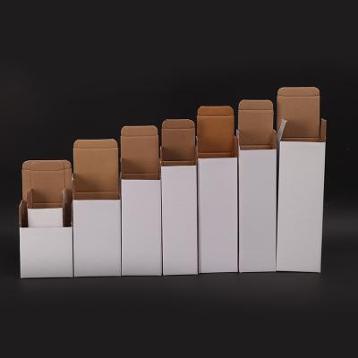 China Various Sizes Recycled Materials 2022 Foldable Rectangle Corrugated Paper Box Package Paper Box For Cup for sale