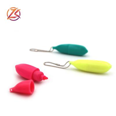 China Promotional Markers & 2018 banana plastic highlighter bar kawaii fruit highlighter pen cute mini shape highlighter bar for sale