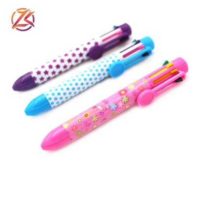 China office & School Pen Cheap Wholesale Price 8 Colors Ink Writing Multi Color Plastic Ball Pen For School for sale