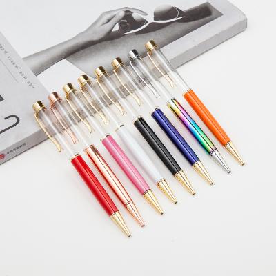 China office & School Pen 2019 New Design DIY Floating Ball Pen Creative Empty Glitter Oil Pen for sale