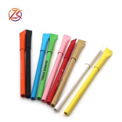 China Promotional Pen Ball Pen Recycled Kraft Paper Eco Eco - Friendly Pen for sale