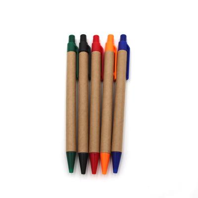 China Promotional Environmental Pen Recycled Tube Tip Paper Pen for sale