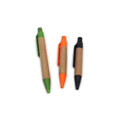 China Promotional Mini Eco Friendly Environmental Recycled Pen Tube Click Paper Ball Pen for sale