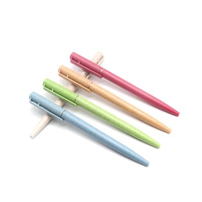 China Promotional Pen Hot Sale Novelty Wheat Straw Ballpoint Pens Eco-friendly Ballpoint Pen for sale