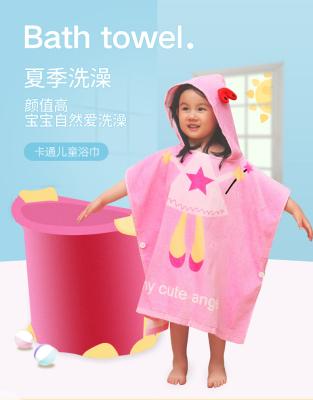 China Cotton QUICK DRY Absorbent Summer Quick Dry Children's Animal Hooded Bathrobe Lovely for sale