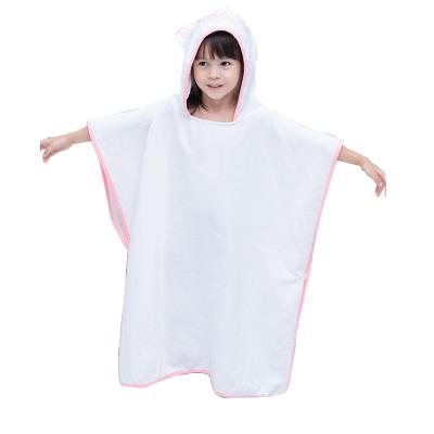 China Child Safe Unisex Hooded Soft Cotton Animal Kids Beach Bath Cape for sale