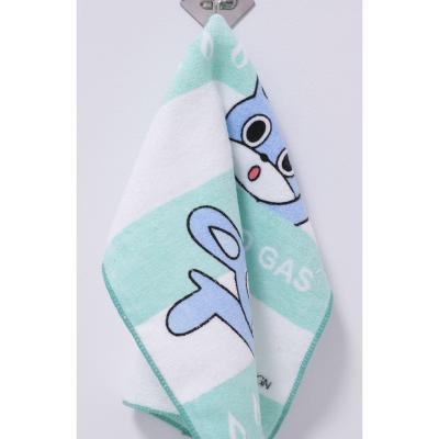 China Custom Sustainable Packing Cute Animal Pattern Microfiber Kids Absorbent Handkerchief for sale