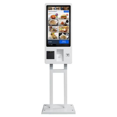 China Touch screen self ordering kiosk all in one fast food ordering 27 inch touch screen restaurant automatich kiosk for sale