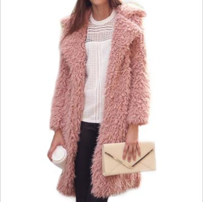 China Women's Woolen Faux Fur Coat QUICK DRY Autumn Winter Warm Soft Zipper Jacket Overcoat Casual Tops 2020 Outerwear for sale