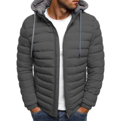 China Hot Selling Reversible 2021 New Arrive Mens Wind Resistant Puffy Bomber With Hood Zipper Closure Polyester Coat for sale