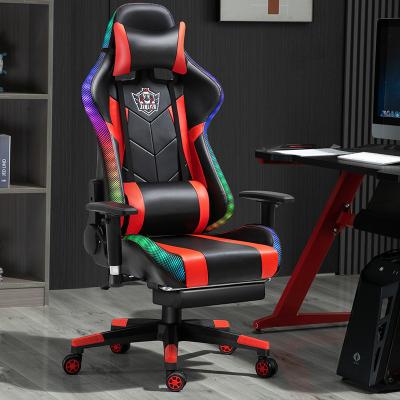 China (Size)Adjustable Back Luxury Ergonomic PU Desk Recliner PC Computer Silla RGB Leather Gamer Led Lightweight Massage Packing Gaming Chair for sale