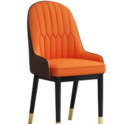 China Modern High Quality Cheap Armrest Manufacturer Factory Price Cooling Leather Colored Living Room Dining Chair For Sale for sale