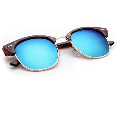 China New fashion men's and women's wholesale retro acetate polarized sunglasses ice blue lenses for sale