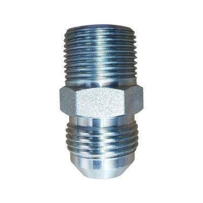 China Self-produced Carbon Steel Stainless Steel Metal Adapter BSPT Plastic Coated Male Hydraulic Fitting for sale