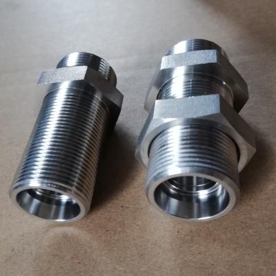 China Industrial Hot Sale Stainless Steel Water 6C- LN Straight Type Hydraulic Bulkhead Feedthrough Adapter Tube Fit Thread Pipe Joints Oil Gas Pipe Joints for sale