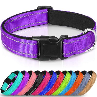 China 2022 Custom Dropshipping Amazon Success Customized Dog Pet Adjustable Nylon Soft Unique Reflective Collar for sale