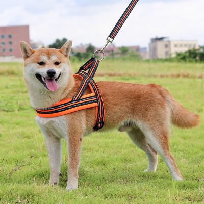 China High Quality Small Medium Goods Custom Comfortable Nylon Night Walking Reflective Safety Custom Dog Harness for sale