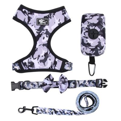 China Hot Selling New Leach Luxury Soft Safety Personalized Custom Pet Collars Set Harnesses For Dog for sale