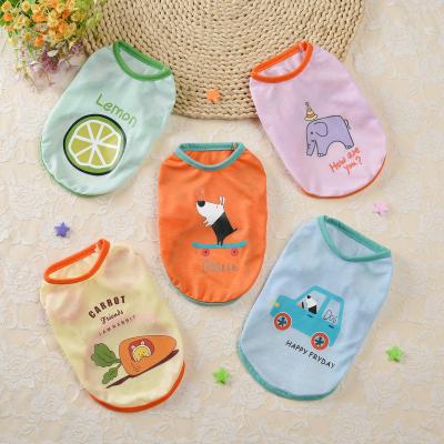 China China Small Printing Cheap Logo Promotion Soft Girl And Stored Dog Shirt Summer Pet Cloth for sale