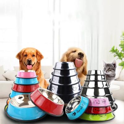 China High Quality Viable Wholesale Price Round Different Size Feeder Stainless Steel Bowl For Cat Dog for sale