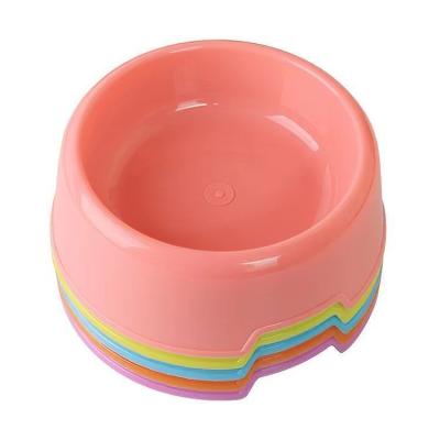 China Viable Promotion Custom Wholesale Cheap Colored Plastic Feeder Price Pet Food Small Pet Bowl For Cat Dog for sale