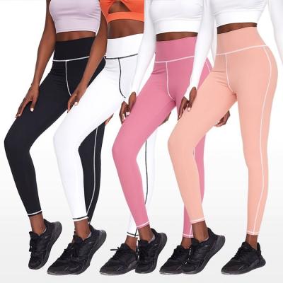 China Sports Breathable Fitness Seamless Fajas Running Women High Waist Color Hips Abdomen Stretch Leggings Feet Yoga Pants Women for sale