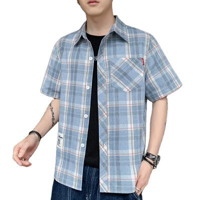 China Others Summer New Style Striped Short Sleeve Shirt Men's Casual Thin Top for sale