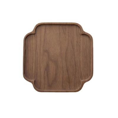 China QL1016 Black Walnut Exquisite Wooden Serving Trays For Kitchen Wooden Home Customized Tea Tray for sale