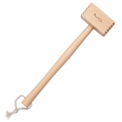 China Viable Natural Wooden Meat Hammer For Kitchen Home Tenderizer Tool for sale