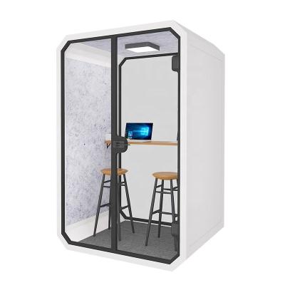 China Coworking Two Person Talking Talking Desk Acoustic Pod Divider Kiosk Adjustable Cheap Office Pod (Height) for sale