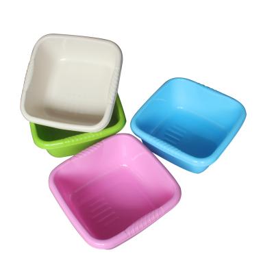 China Sustainable new arrival large capacity plastic washbasin hot-selling plastic square basin for sale