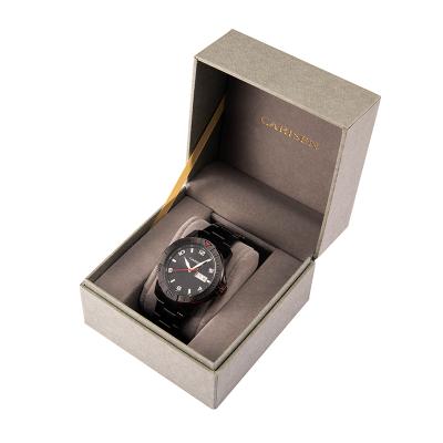 China Gift Packing Chivole To Recycle Brown Logo Velet Lining Handmade Custom Watch Box Packaging for sale