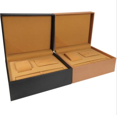 China Wholesale Gift Leather Packaging Set Watch Box Fanshion PU Square Watch Box for sale