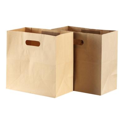 China Wholesale custom khaki luxury shopping paper bags recyclable with your custom own logo with handle for coffee kraft paper bag for sale