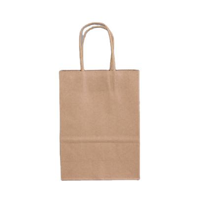 China Recyclable High End Custom Logo Printed Kraft Paper Bag With Twisted Handle Reusable Paper Shopping Bags for sale