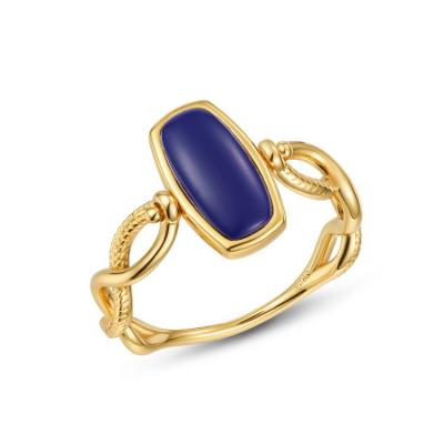 China FASHIONABLE Luxury Women Silver Irregular Braided Gold Plated Purple Stone Ring Jewelry Gift for sale